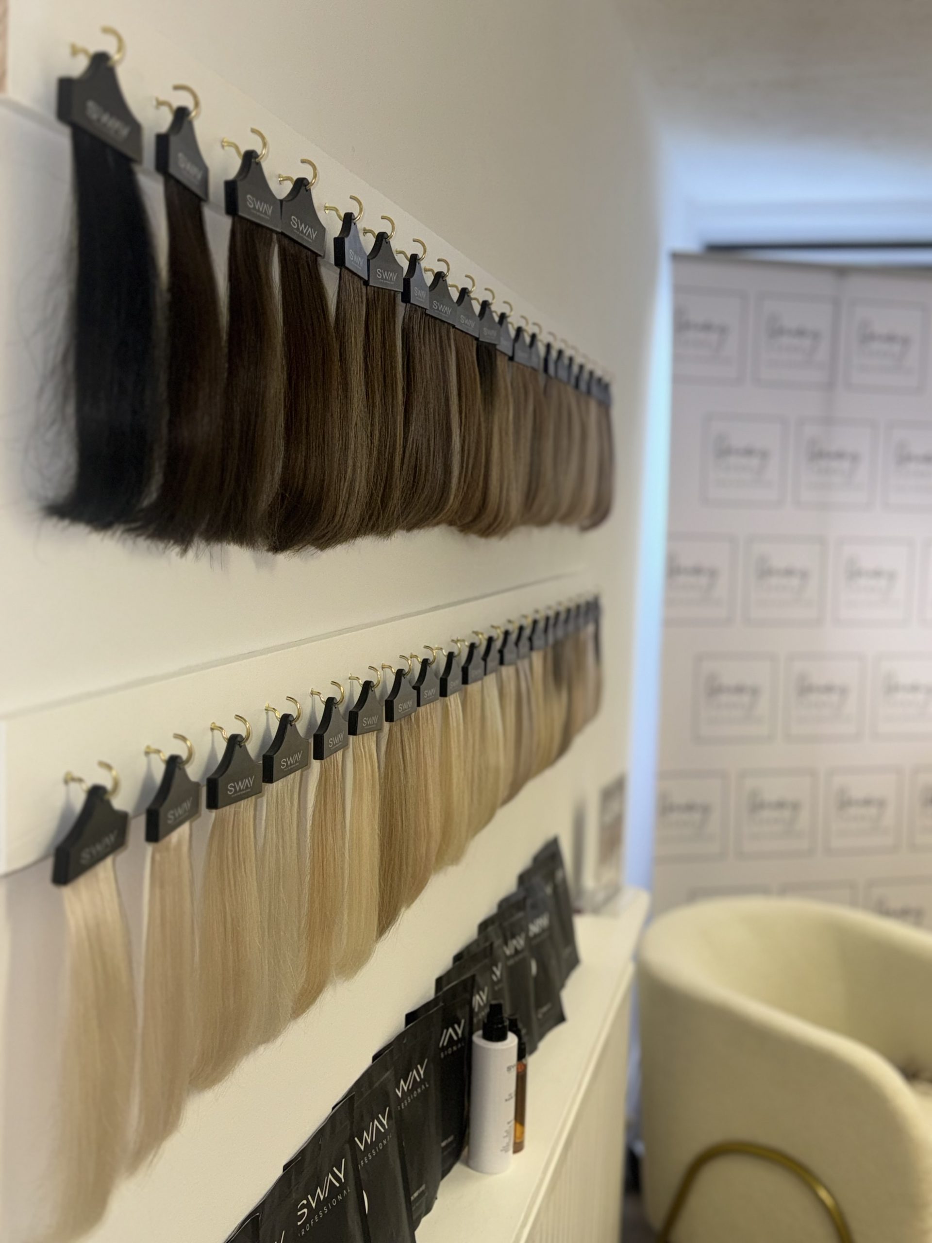 Sway hair extension wall